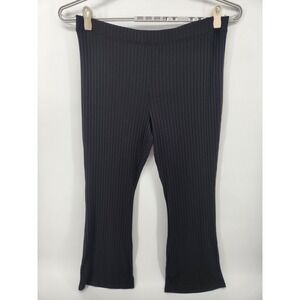 BP Black Ribbed Knit Flare Pants Womens 3X Plus Size‎ Casual